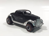 Vintage 1977 Hot Wheels Super Chromes Neet Streeter Chrome Painted Black Die Cast Toy Car Vehicle Red Lines - Missing Motor
