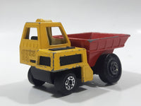 Vintage 1976 Matchbox Lesney Superfast No. 26 Site Dumper Truck Yellow and Red Die Cast Toy Car Construction Equipment Machinery Vehicle - Made in England