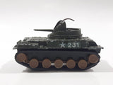 Rare Vintage TinToys W.T. 315 M42 Duster Tank Army Green Die Cast Toy Car Vehicle