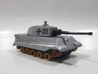 Vintage 1974 Lesney Matchbox Battle Kings K-104 King Tiger Tank Silver Army Die Cast Toy Car Vehicle - No Tracks