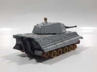 Vintage 1974 Lesney Matchbox Battle Kings K-104 King Tiger Tank Silver Army Die Cast Toy Car Vehicle - No Tracks