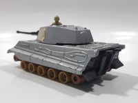 Vintage 1974 Lesney Matchbox Battle Kings K-104 King Tiger Tank Silver Army Die Cast Toy Car Vehicle - No Tracks