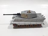 Vintage 1974 Lesney Matchbox Battle Kings K-104 King Tiger Tank Silver Army Die Cast Toy Car Vehicle - No Tracks