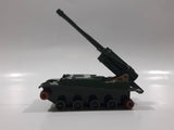 Vintage 1974 Lesney Matchbox Battle Kings K-107 155 M.M. S.P. Howitzer Dark Army Green Die Cast Toy Car Vehicle - No Tracks