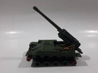 Vintage 1974 Lesney Matchbox Battle Kings K-107 155 M.M. S.P. Howitzer Dark Army Green Die Cast Toy Car Vehicle - No Tracks