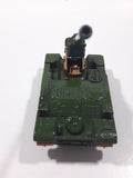 Vintage 1974 Lesney Matchbox Battle Kings K-107 155 M.M. S.P. Howitzer Dark Army Green Die Cast Toy Car Vehicle - No Tracks