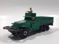 Vintage 1974 Lesney Matchbox Battle Kings K-108 M.3. A.I. Half Track A.P.C. Bright Army Green Die Cast Toy Car Vehicle - No Tracks