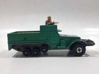 Vintage 1974 Lesney Matchbox Battle Kings K-108 M.3. A.I. Half Track A.P.C. Bright Army Green Die Cast Toy Car Vehicle - No Tracks