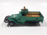 Vintage 1974 Lesney Matchbox Battle Kings K-108 M.3. A.I. Half Track A.P.C. Bright Army Green Die Cast Toy Car Vehicle - No Tracks