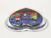 Grenada Heart Shaped 2" x 2" Clear Acrylic Fridge Magnet