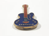 Nashville, Tennessee Guitar Shaped Blue with Red Neck Gold Trim 3" Long Fridge Magnet