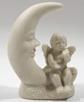 Vintage Department 56 Baby Child Angel Sitting on The Moon 4" Tall Figurine