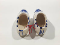 Delft Blue Holland Windmill Decor 2" Long Ceramic Clog Shoes Set