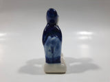 Vintage Delft Blue Holland Hand Painted Kissing Couple Boy and Girl Miniature 2" Tall Figurine