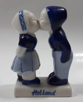 Vintage Delft Blue Holland Hand Painted Kissing Couple Boy and Girl 3 3/4" Tall Figurine