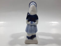 Vintage Delft Blue Holland Hand Painted Kissing Couple Boy and Girl 3 3/4" Tall Figurine