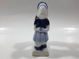 Vintage Delft Blue Holland Hand Painted Kissing Couple Boy and Girl 3 3/4" Tall Figurine