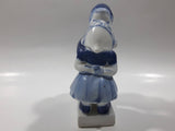 Vintage Delft Blue Holland Hand Painted Kissing Couple Boy and Girl 5" Tall Figurine