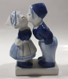 Vintage Delft Blue Holland Hand Painted Kissing Couple Boy and Girl 5" Tall Figurine