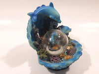Dolphin and Coral Themed Resin Miniature Snow Globe - Water Drained