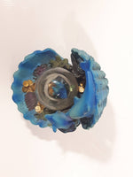 Dolphin and Coral Themed Resin Miniature Snow Globe - Water Drained