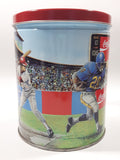 1994 Coca-Cola Coke Soda Pop Basketball, Football, Baseball Sports Themed 6" Tall Tin Metal Canister