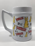 Pilsner Beer Bunny Rabbit Themed 5 1/2" Tall Stein Mug Breweriana Collectible Drinkware