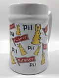 Pilsner Beer Bunny Rabbit Themed 5 1/2" Tall Stein Mug Breweriana Collectible Drinkware