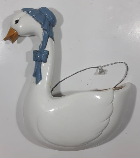1987 MCMLXXXVII Burwood Products White Mother Goose Planter Wall Hanging
