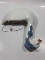 1987 MCMLXXXVII Burwood Products White Mother Goose Planter Wall Hanging