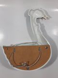 1987 MCMLXXXVII Burwood Products White Mother Goose Planter Wall Hanging