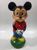 Vintage Walt Disney Productions Mickey Mouse 8" Cartoon Character Hard Vinyl Coin Bank