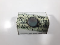Vintage 1984 New England Container Co. Absolutely Pure Maple Syrup Log Cabin Shaped Tin Metal Container