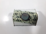 Vintage 1984 New England Container Co. Absolutely Pure Maple Syrup Log Cabin Shaped Tin Metal Container