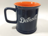 2007 Encore Detroit Tigers MLB Baseball Team Embossed Dark Blue and Orange Ceramic Coffee Mug Cup