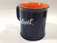 2007 Encore Detroit Tigers MLB Baseball Team Embossed Dark Blue and Orange Ceramic Coffee Mug Cup