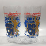 1991 Winnipeg CFL Grey Cup Festival November 20-24, 1991 "Canada's Hot Spot!" Plastic Cup Set of 2