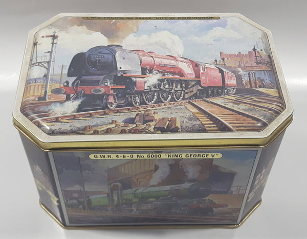 Vintage London Midland & Scottish Railway Company Locomotive Train Themed Tin Metal Container