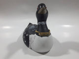 Black and White Spotted Loon Bird The Looney Bank Ceramic 7" Long Coin Bank