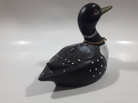 Black and White Spotted Loon Bird The Looney Bank Ceramic 7" Long Coin Bank