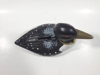 Black and White Spotted Loon Bird The Looney Bank Ceramic 7" Long Coin Bank