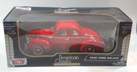 2012 Motor Max American Classics Premium Die-Cast Collection 1940 Ford Deluxe Red 1:18 Scale Die Cast Toy Car Vehicle New in Box