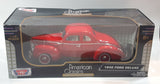 2012 Motor Max American Classics Premium Die-Cast Collection 1940 Ford Deluxe Red 1:18 Scale Die Cast Toy Car Vehicle New in Box