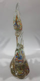 Tropical Fish Pair in Rainbow Colors 8 3/4" Tall Art Glass Sculpture