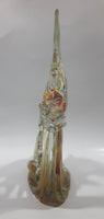 Tropical Fish Pair in Rainbow Colors 8 3/4" Tall Art Glass Sculpture