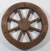 Wagon Wheel Ship's Wheel 14" Diameter Wooden Folk Art