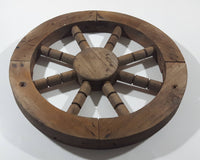 Wagon Wheel Ship's Wheel 14" Diameter Wooden Folk Art