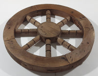 Wagon Wheel Ship's Wheel 14" Diameter Wooden Folk Art