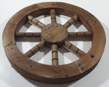 Wagon Wheel Ship's Wheel 14" Diameter Wooden Folk Art