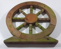 Ship's Wheel 14" Diameter Wooden Folk Art